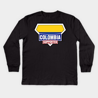 Colombia Super Flag Supporter Kids Long Sleeve T-Shirt